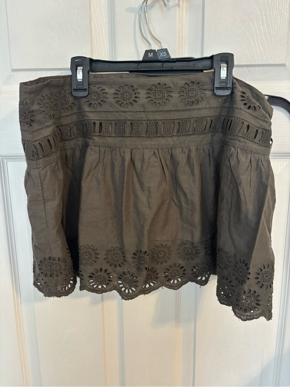 American Eagle Embroidered Eyelet Mini Skirt